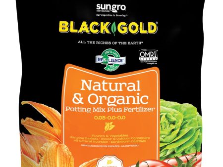 Black Gold Natural & Organic Potting Soil Plus Fertilizer 0.05-0.0-0.0 Hot on Sale