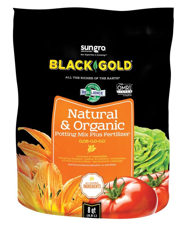 Black Gold Natural & Organic Potting Soil Plus Fertilizer 0.05-0.0-0.0 Hot on Sale