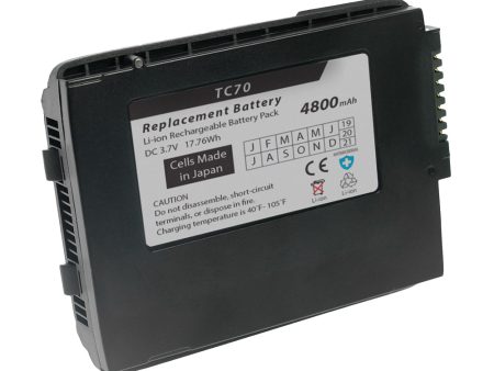 Rechargeable Li-ion Battery For Motorola   Symbol TC70 Barcode Scanner 3.7V 4800mAh Online Sale