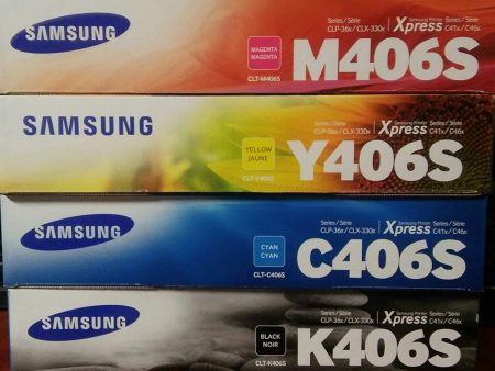 Samsung 406 Genuine color Toner Cartridge Set (CLT-K406S CLT-C406S CLT-M406S CLT-Y406S) Online Hot Sale