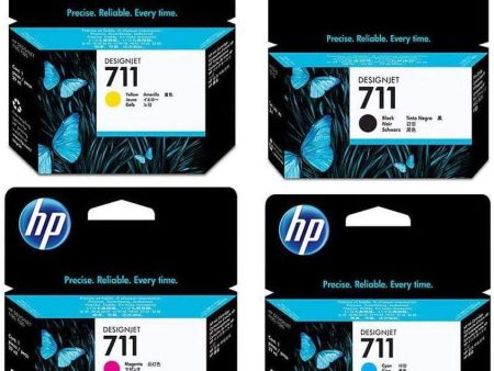 HP 711 Ink Cartridge Bundle Consists of HP 711 38-ML Black Ink Cartridge, P 711 29-ML Cyan Ink Cartridge, P 711 29-ML Magenta Ink Cartridge, P 711 29-ML Yellow Ink Cartridge Discount