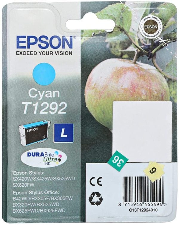 Epson Toner Cartridge - T-1292, Cyan For Discount