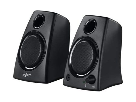 Logitech Z130 PC Speakers, Full Stereo Sound, Strong Bass, 10 Watts Peak Power, 3.5mm Audio Input, Headphone Jack, Volume Controls, UK Plug, Computer TV Smartphone Tablet - Black For Sale