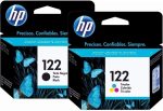 HP 122 Ink Cartridges Combo ( Black + TRI-COLOR ) Original Ink Cartridge Deskjet - 2 Pack Hot on Sale