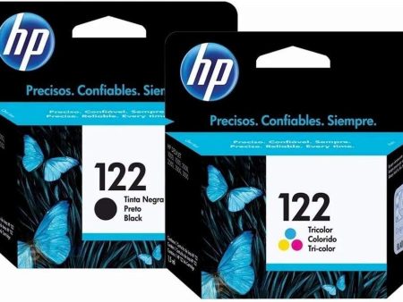 HP 122 Ink Cartridges Combo ( Black + TRI-COLOR ) Original Ink Cartridge Deskjet - 2 Pack Hot on Sale