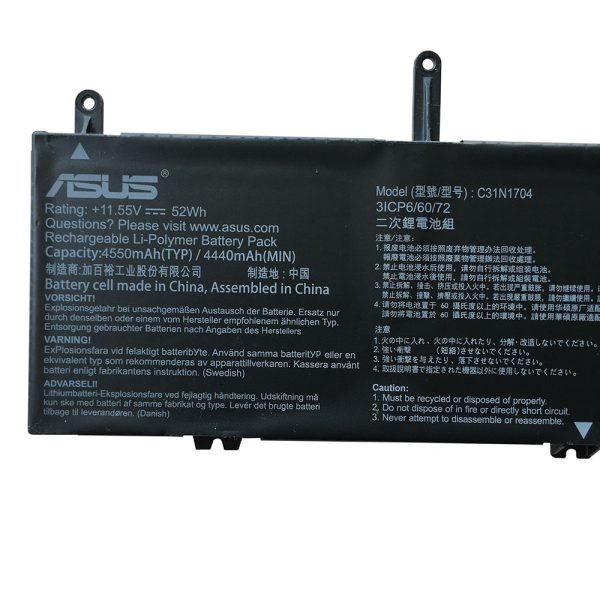 52WH Original C31N1704 Asus ZenBook Flip UX561UD-E2026R, Q535U Q535UD-BI7T11 Laptop Battery For Cheap