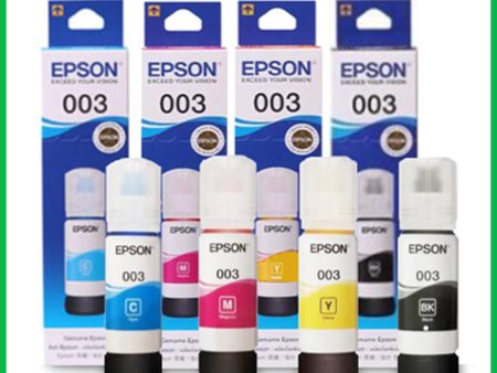 Original Epson 003 Ink Set of 4 (Black, Cyan, Magenta, Yellow) Hot on Sale