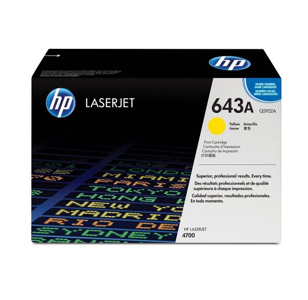 Original HP 643A Yellow LaserJet Toner Cartridge (Q5952A) Online now