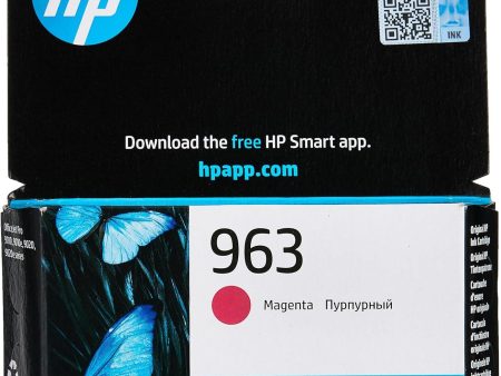 HP 3JA24AE Standard 963 Magenta Original Ink Cartridge Works With Officejet Pro 9010, 9013, 9020, 9023 Printers, Red Sale