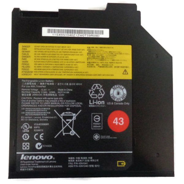 45N1040 45N1041 Lenovo thinkpad T400 T400S T500 R400 R500 W500 T420S T410S T430S Laptop Battery Online Sale