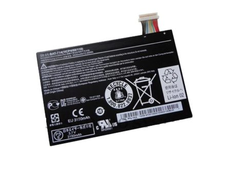 7.4V 3420mAh 12.65wh Original BAT-714 Acer Iconia Tab A110 Tablet PC KT0010G001 1ICP4 68 110 Laptop Battery Cheap