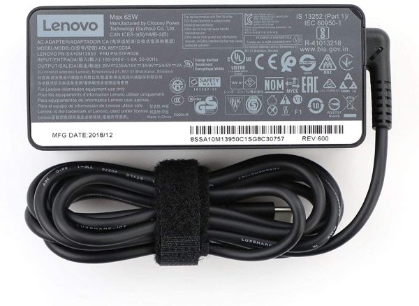 Original 20V 3.25A 65W USB Type C Ac Power Adapter Charger for Lenovo Thinkpad X1 Carbon Yoga 5 X270 X280 T580 P51s P52s E480 E470 Laptop Fashion