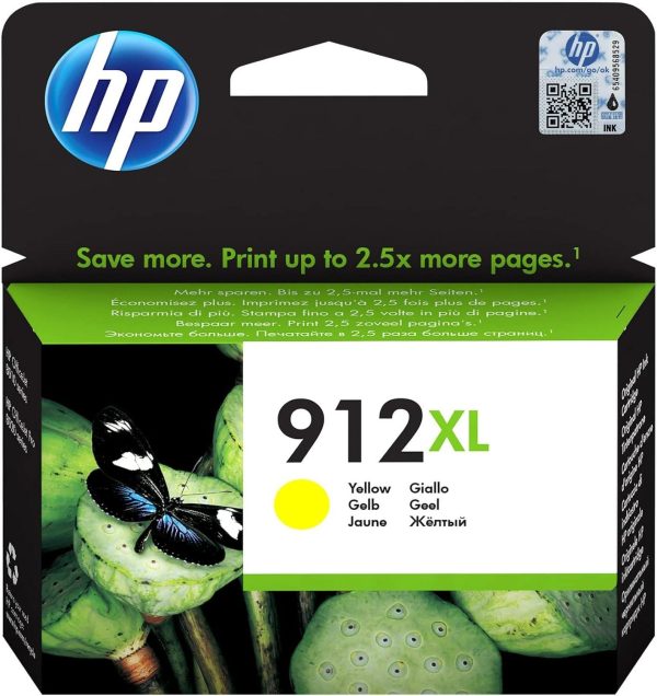 Hp 912XL High Yield Yellow Original Ink Cartridge [3Yl83Ae] | Works With Officejet Pro 8023, 8013 Printers Sale