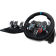 Logitech G29 Driving Force Racing Wheel And Floor Pedals, Real Force, Stainless Steel Paddle Shifters, Leather Steering Wheel Cover, Adjustable Floor Pedals, PS5 PS4 PS3 PC Mac - Black Online Hot Sale