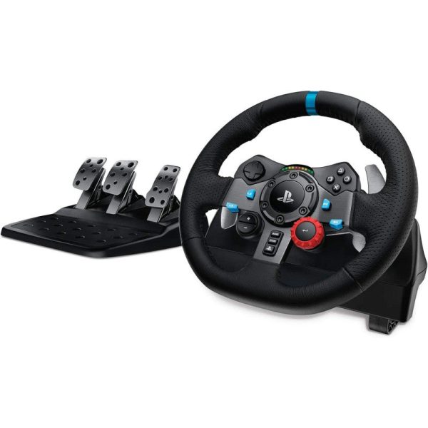 Logitech G29 Driving Force Racing Wheel And Floor Pedals, Real Force, Stainless Steel Paddle Shifters, Leather Steering Wheel Cover, Adjustable Floor Pedals, PS5 PS4 PS3 PC Mac - Black Online Hot Sale