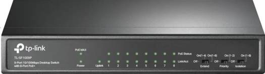 TP-Link 9-Port Desktop Switch with 8-Port PoE+ | TL-SF1009P For Sale