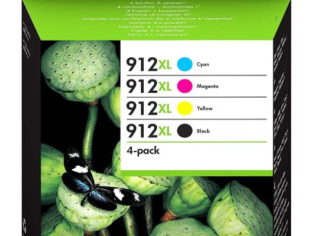 HP 912XL 4-pack Black Cyan Magenta Yellow Original Ink Cartridges For HP OfficeJet Pro 8022 8012 8017 printers 3YP34AE Online Sale