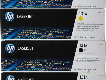 HP 131A Laserjet Toner Cartridge Set - Black, Cyan, Magenta and Yellow Online Sale