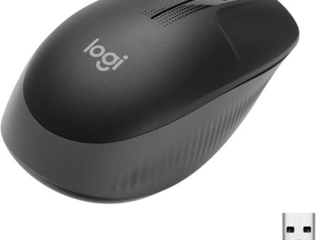 Logitech Wireless Mouse M190, Full Size Ambidextrous Curve Design,18-Month Battery With Power Saving Mode,USB Receiver,Precise Cursor Control And Scrolling,Wide Scroll Wheel,Scooped Buttons -Charcoal Hot on Sale