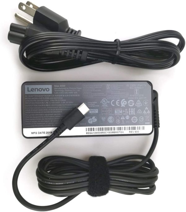 65W Lenovo ThinkPad E580 E585 E590 E590S E595 20KS 20KV 20NB ThinkPad X1 Carbon Laptop AC Adapter (USB Type-C) Fashion