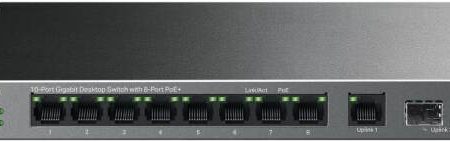 TP-Link 10-Port Gigabit Desktop Switch with 8-Port PoE+, 9x Gigabit Auto-Negotiation RJ45 Ethernet Ports & 1x Gigabit SFP Port Provide Up to 20 Gbps Switching Capacity, Black | LS1210GP For Sale