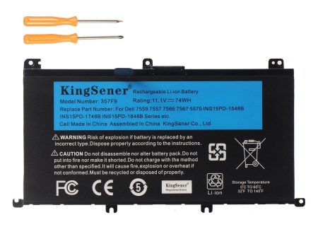 US Warehouse KingSener 11.1V 74WH 357F9 Battery For Dell Inspiron 15- 7000 7559 7557 7566 7567 INS15PD-1548B INS15PD-1748B INS15PD-1848B Online Hot Sale