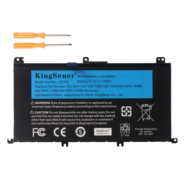 US Warehouse KingSener 11.1V 74WH 357F9 Battery For Dell Inspiron 15- 7000 7559 7557 7566 7567 INS15PD-1548B INS15PD-1748B INS15PD-1848B Online Hot Sale