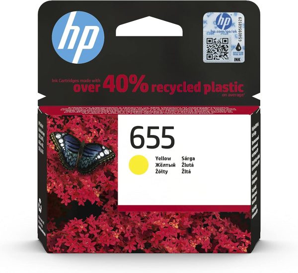 HP 655 Yellow Original Ink Cartridge Fashion