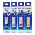 Original Epson 003 Ink Set of 4 (Black, Cyan, Magenta, Yellow) Hot on Sale