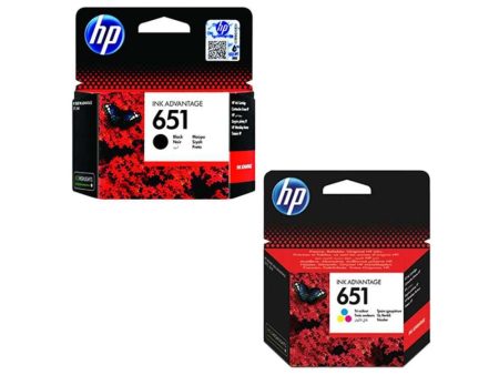 HP Ink Cartridge 651 Black & Tri-Color Combo Pack on Sale