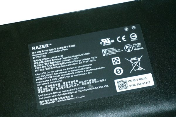 RC30-0196 Original 11.4V 45Wh Razer Blade Stealth 2016 v2 i7-7500U Laptop Battery Cheap