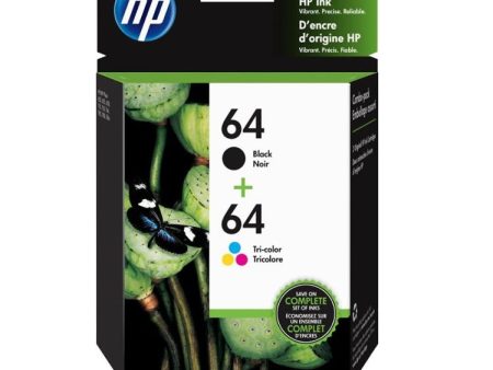 HP 64 Standard Capacity 2-Pack Ink Cartridges - Black & Tri-Color on Sale