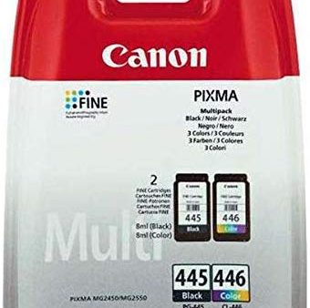 Canon PG445 and CL446 Combo Pack for iP2840 MG2440 MG2540 MG2940 Printers Online Hot Sale