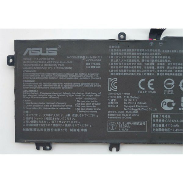 Original Laptop Battery For Asus ROG GL503VD GL703V GL703VD FX503VM FX63VD - B41N1711 - Small Cable Supply