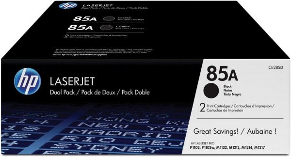 HP 85A 2-pack Black Original LaserJet Toner Cartridges For Cheap