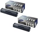 Samsung MLT-D111S Toner Cartridge Black - 2 Pack in Retail Packing Discount