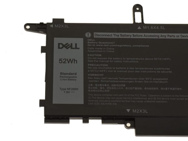 52Wh Original NF2MW Dell Latitude 7400, 7260 Latitude 7270, 2-in-1 4-Cell Laptop Battery For Cheap