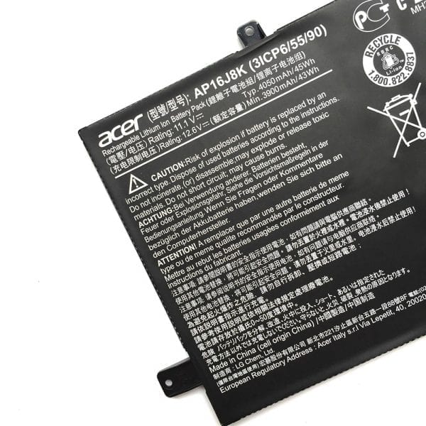 45wh Original AP16J8K Acer C731 3ICP6 55 90 AP16J8K Series Tablet Laptop Battery Cheap