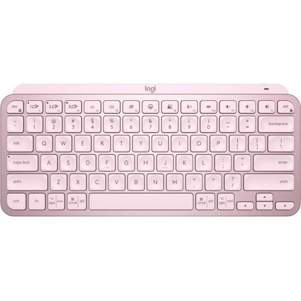 Logitech Mx Keys Mini Minimalist Wireless Illuminated Keyboard, Compact, Bluetooth, Backlit, Usb-C, Compatible With Apple Macos, Ios, Windows, Linux, Android, Metal Build - Rose, 920-010500 For Sale