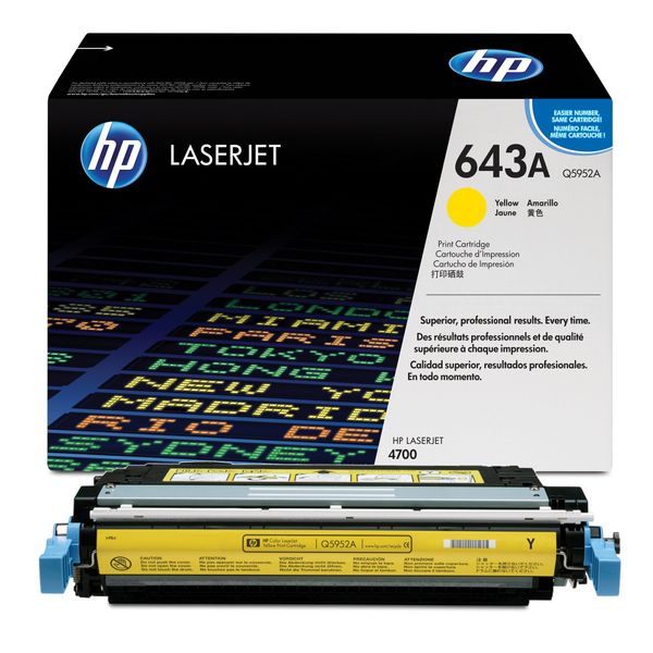 Original HP 643A Yellow LaserJet Toner Cartridge (Q5952A) Online now