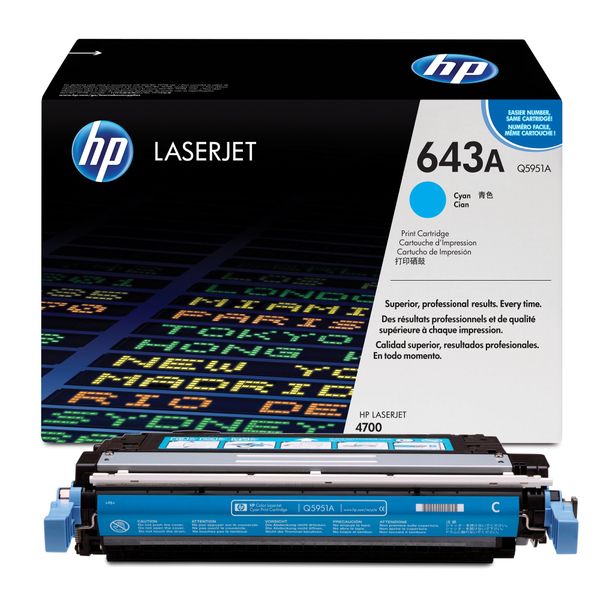 Original HP 643A Cyan LaserJet Toner Cartridge (Q5951A) Online now