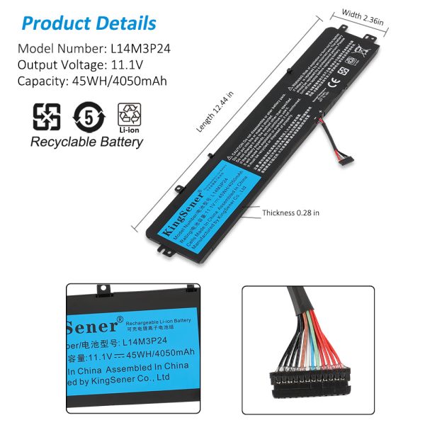 US Kingsener L14M3P24 battery For Lenovo IdeaPad Y700-14ISK 700-15ISK 700-17ISK Y520-15IKBA Y520-15IKBN L14S3P24 Online Hot Sale