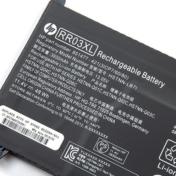 Original RR03XL HP ProBook 430 G4 ProBook 440 G4 ProBook 450 G4 ProBook 455 G4 HSTNN-LB7I Laptop Battery Cheap