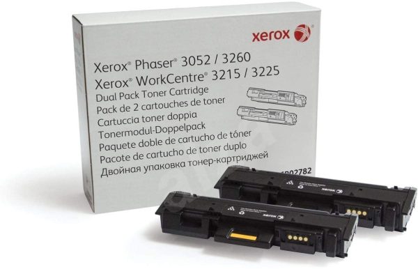 Xerox Phaser 3052 3260, WorkCentre 3215 3225 Dual Pack Toner Cartridge For Sale