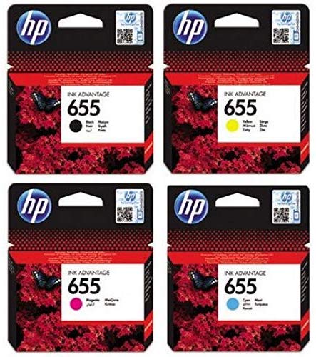 HP 655 Ink Cartridges Set - Black, Cyan, Magenta and Yellow Sale