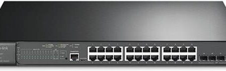 TP-LINK JetStream 28-Port Gigabit L2 Managed Switch, 24-Port, PoE+, 4 SFP Slots, 2 Fans, Rack Mountable, Static Routing, IPv6, Black | SG3428MP Supply