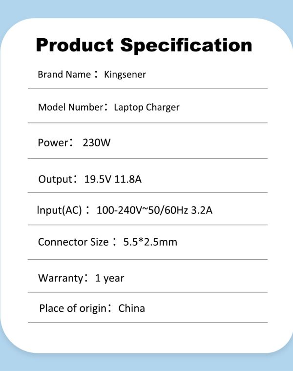 19.5V 11.8A 230W Laptop Charger For MSI GS66 GS76 GS75 GS65 MS-17C5 MS-16P5 GP75 GP65 Hot on Sale