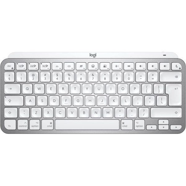 Logitech MX Keys Mini For Mac Minimalist Wireless Illuminated Keyboard For Apple MacOS, IPad OS, Metal Build - Pale Grey Fashion