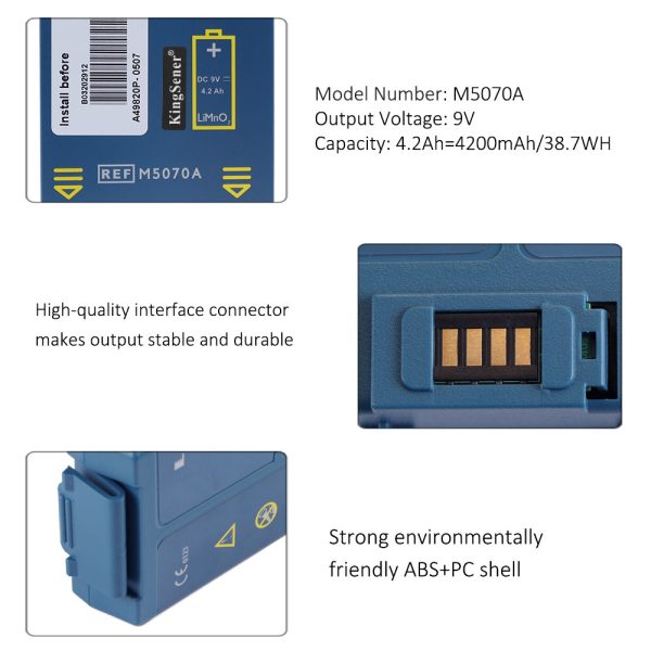 M5070A M5066A For HS1 Defibrillator Replacement Battery 9V 2029-12 Online now