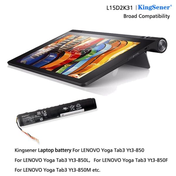 KingSener L15D2K31 Laptop Battery For LENOVO YOGA 3 Tablet-850M Yt3-850F YT3-850 YT3-850M YT3-850L L15C2K31 3.75V 6200MAH For Discount